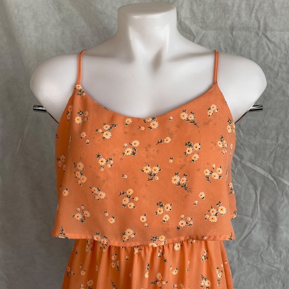 Timing Coral Floral Dress Open Back Sun Dress - Picture 2 of 9